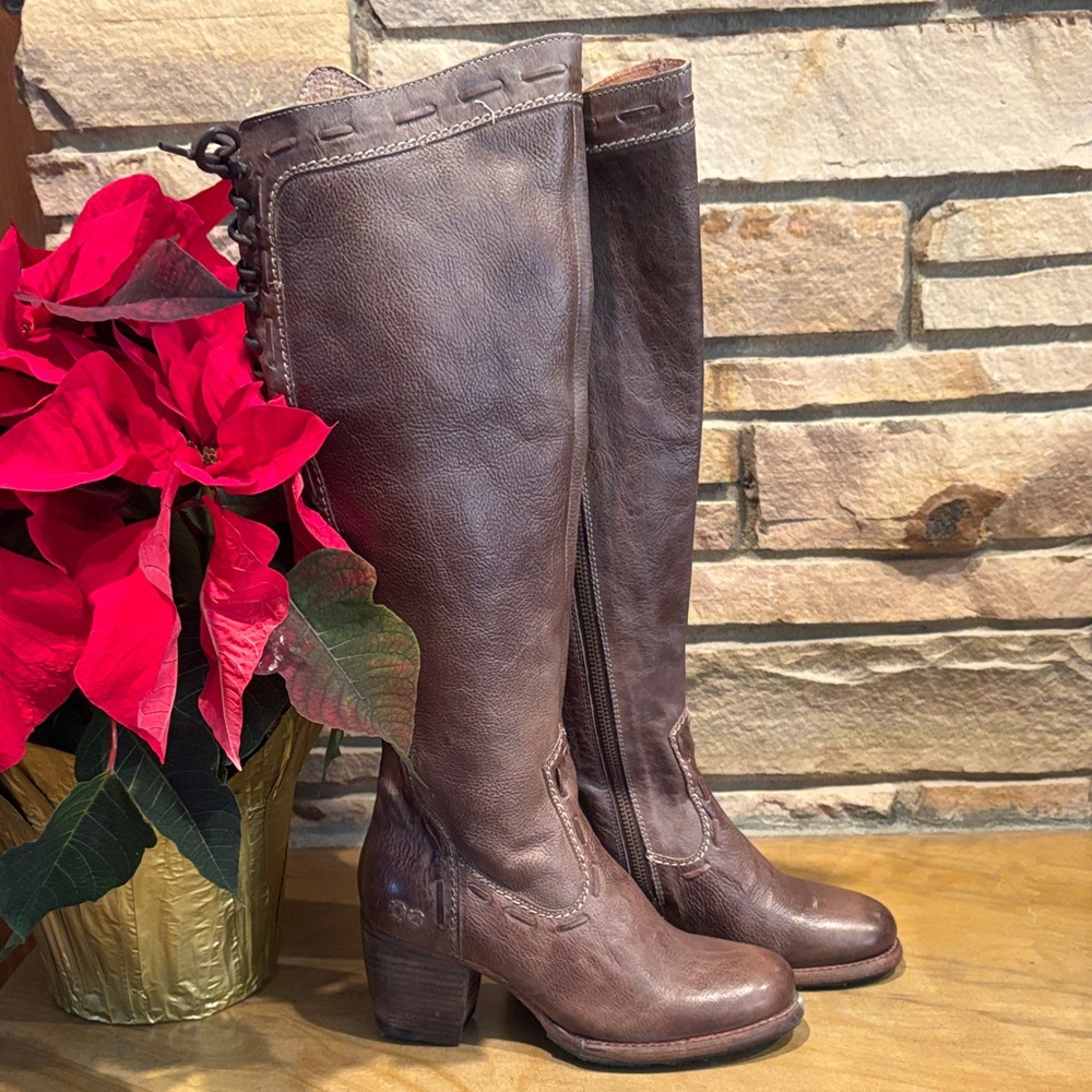 NOT FOR SALE: BED|STU Distressed Taupe Brown Over the Knee Boots 👢! - Picture 3 of 8